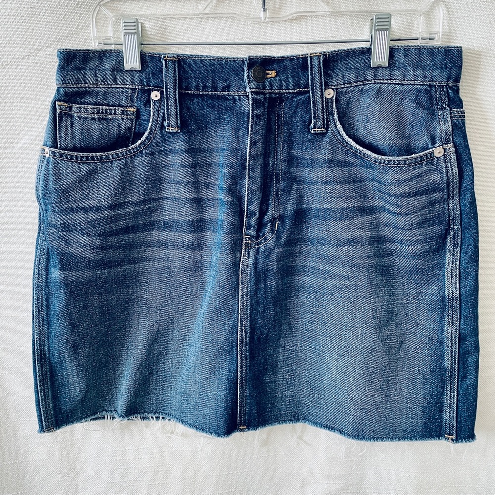 Madewell Rigid Denim A-line mini skirt size 29